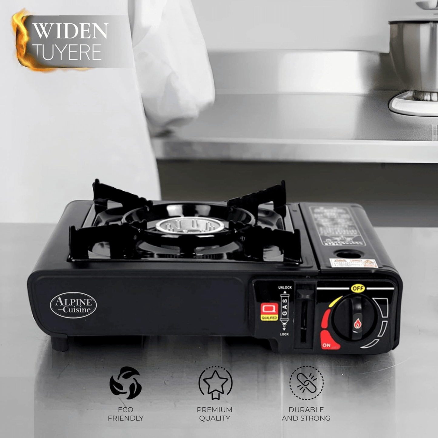 Alpine Cuisine Lightweight Portable Gas Stove for Outdoor and Indoor C