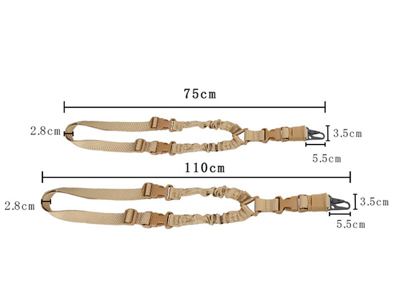 Heavy Duty Tactical Single Point Gun Rifle Sling Adjust & Quick Detach