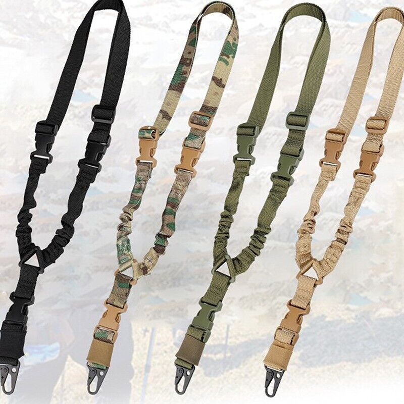 Heavy Duty Tactical Single Point Gun Rifle Sling Adjust & Quick Detach