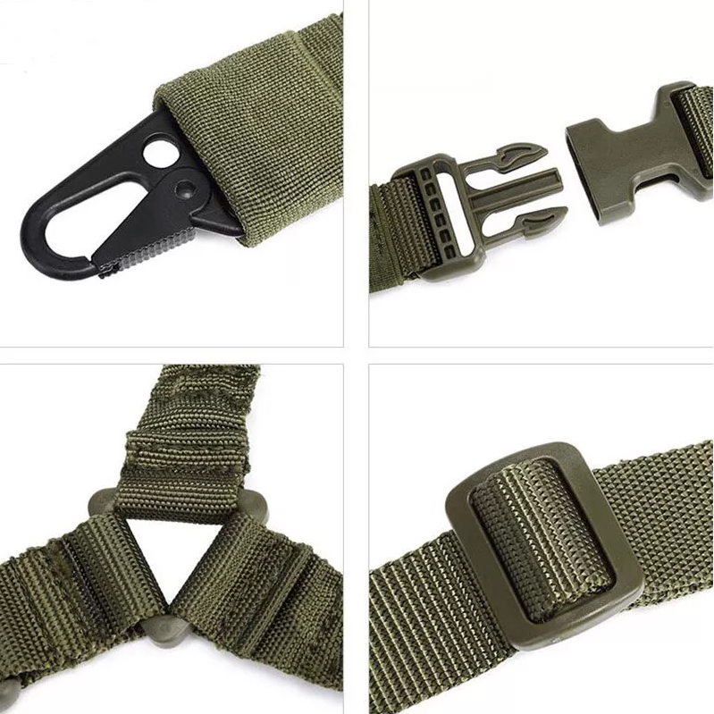 Heavy Duty Tactical Single Point Gun Rifle Sling Adjust & Quick Detach