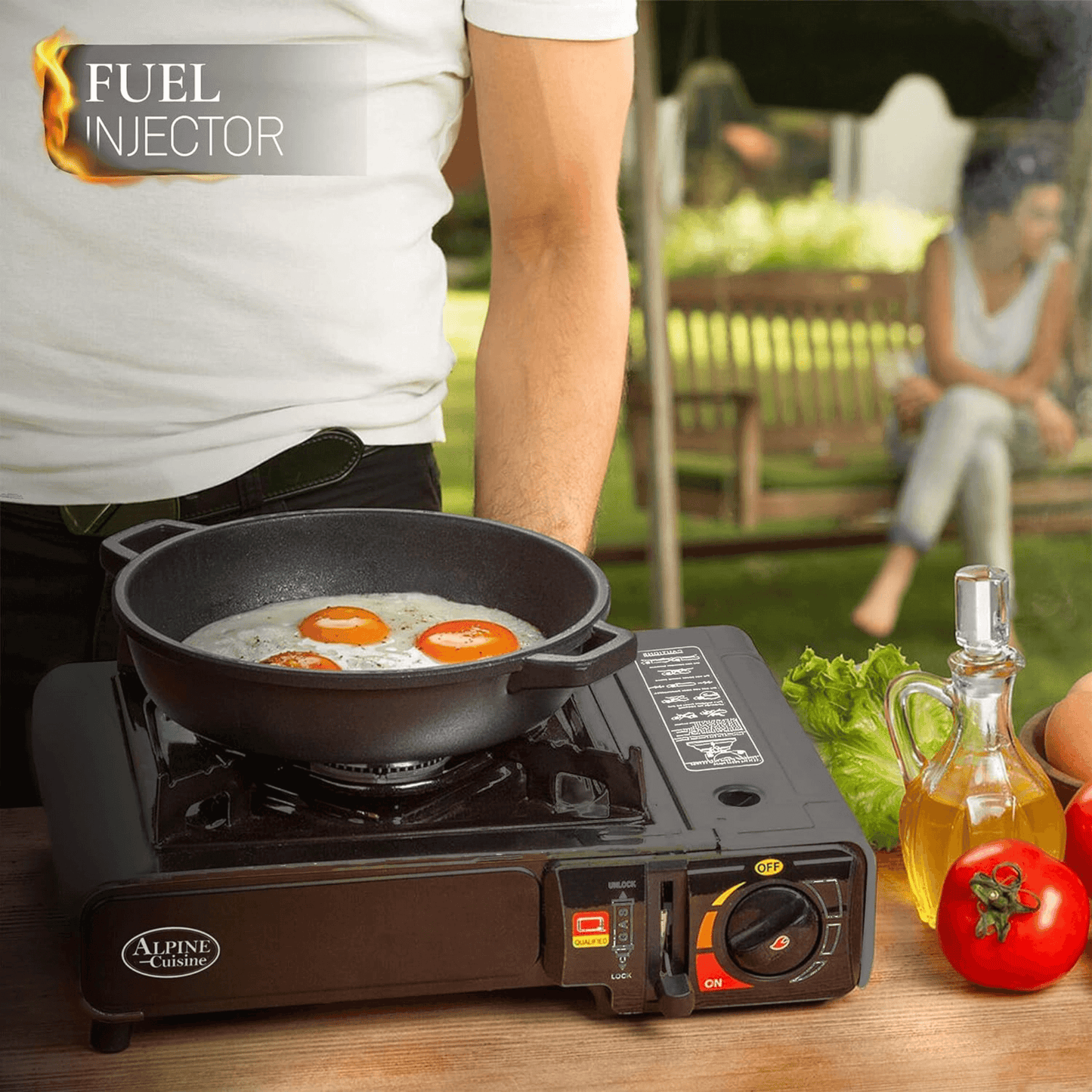 Alpine Cuisine Lightweight Portable Gas Stove for Outdoor and Indoor C