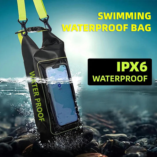 2L Swimming Dry Bag Touch Screen Outdoor Waterproof Shoulder Kayak