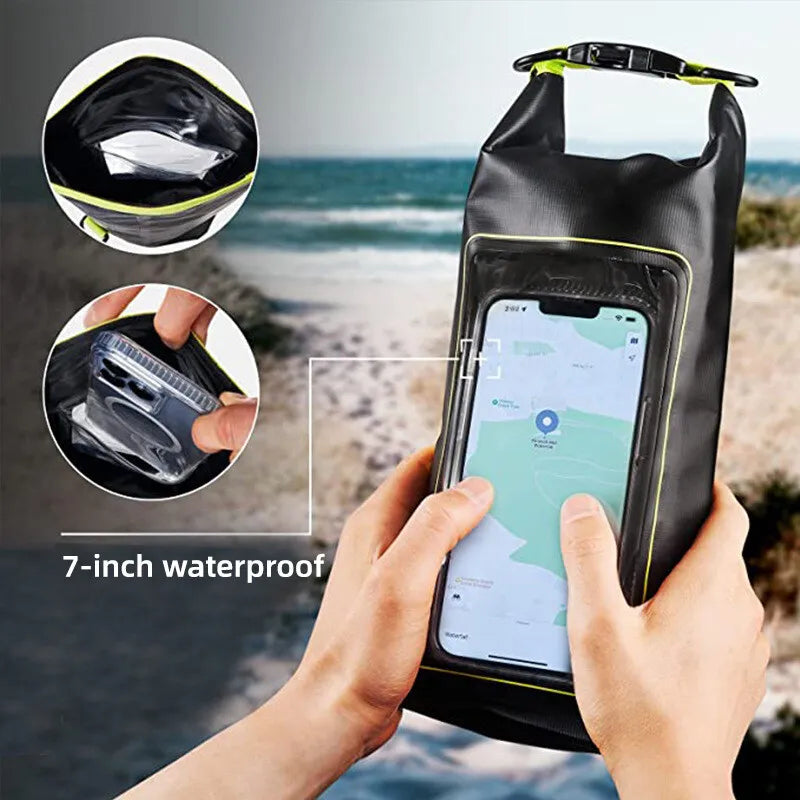 2L Swimming Dry Bag Touch Screen Outdoor Waterproof Shoulder Kayak