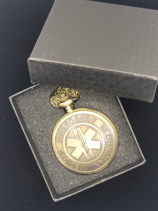 Full Hunter Bronze Emergency Medical Technician (EMT) Pocket Watch