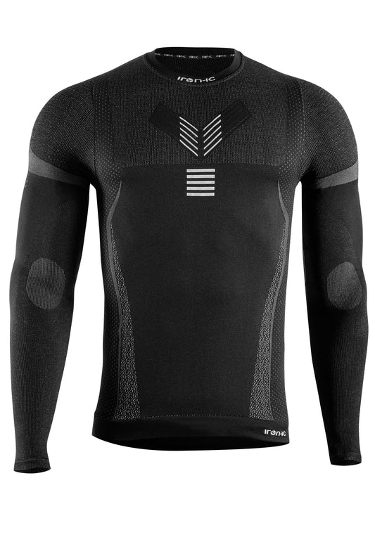 outdoor Man's Long-sleeve Active Sports Wear Black